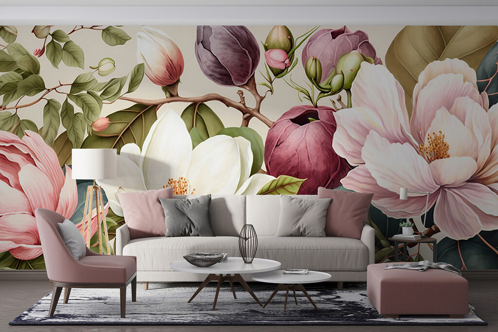 Vibrant blossoms in harmonious arrangement