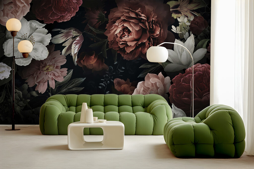 Elegant blooms on a dark backdrop