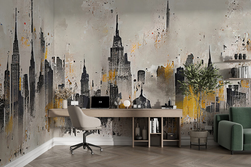 Painting of a city