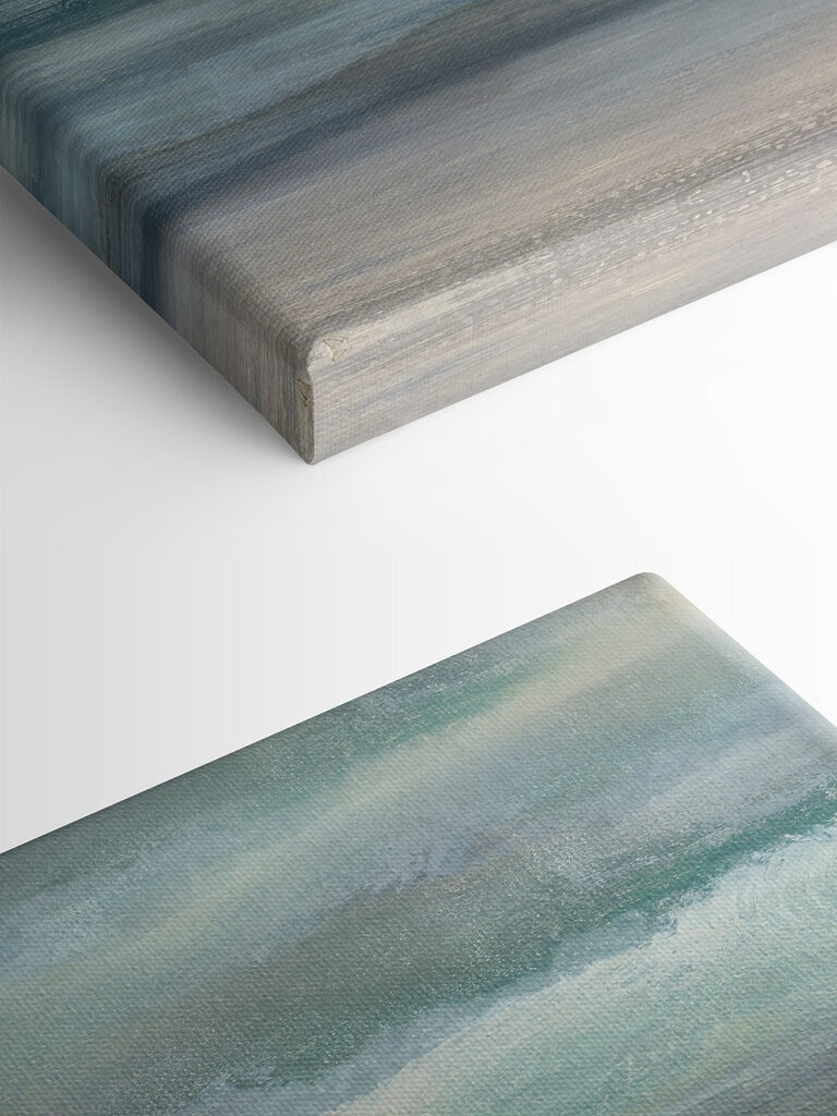 A painting of a beach