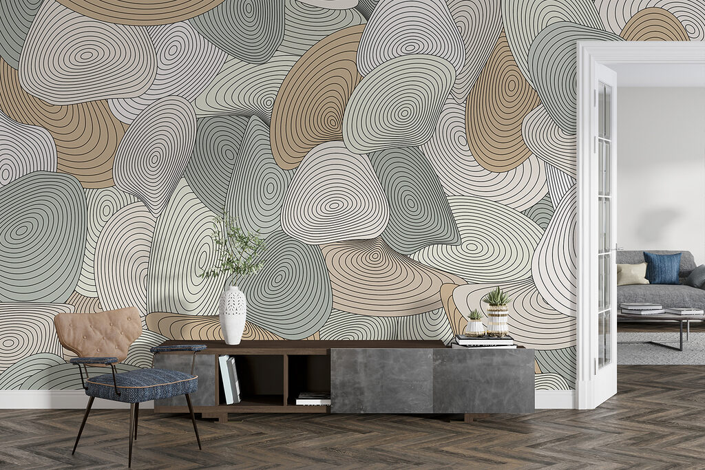 Pattern of spirals and lines