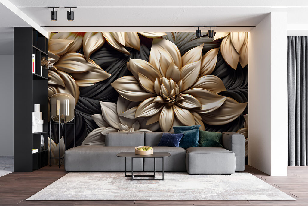 Elegant floral design on dark background Elegant floral design on dark background