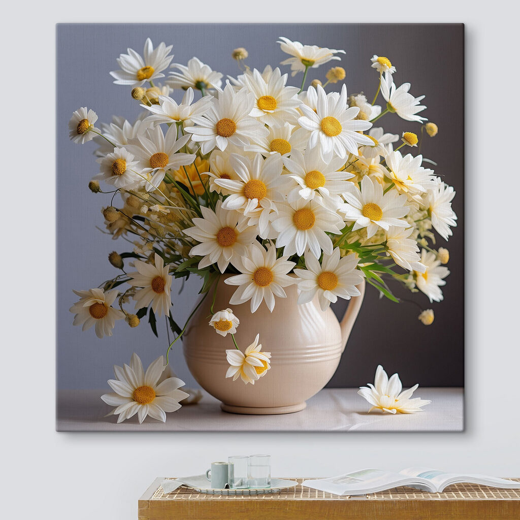 A vase of white flowers A vase of white flowers