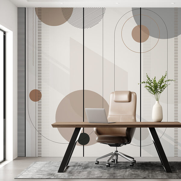 Abstract geometric shapes in soft tones Abstract geometric shapes in soft tones