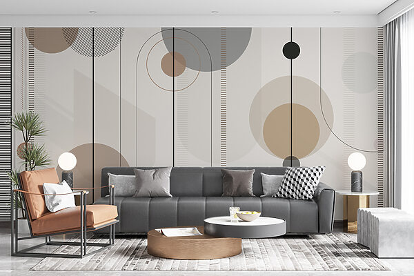Abstract geometric shapes in soft tones Abstract geometric shapes in soft tones