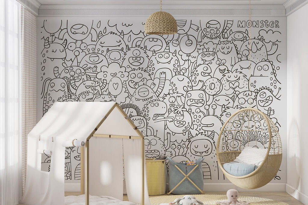 Group of cartoon monsters