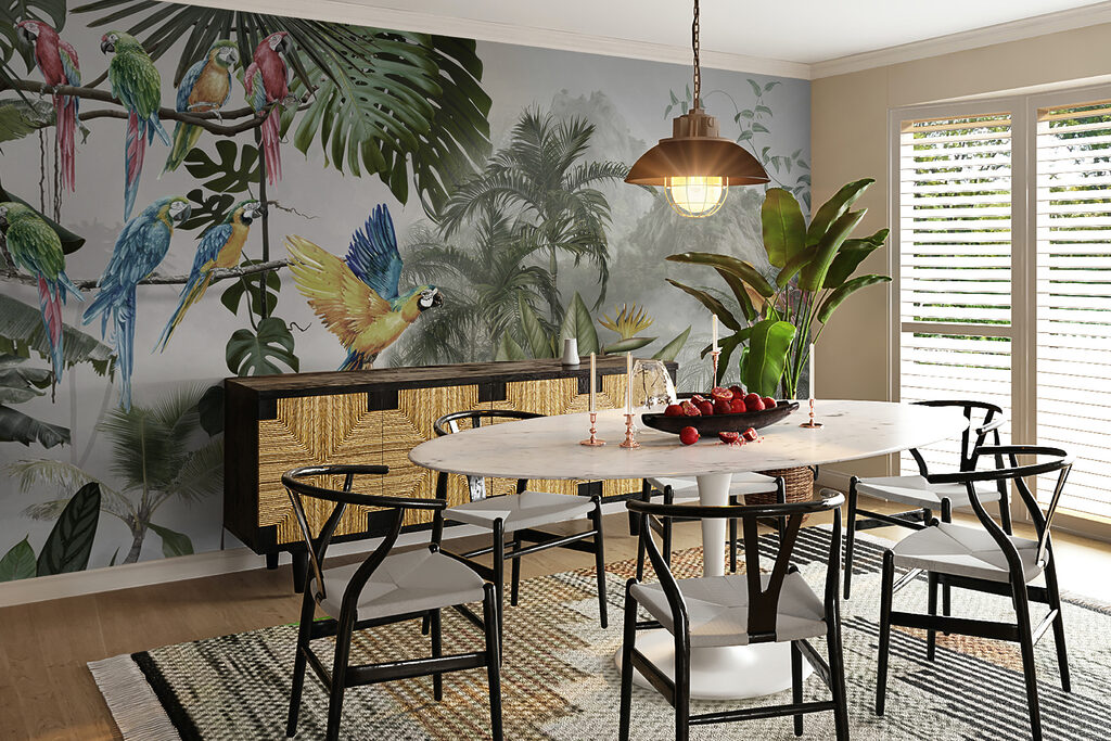 Group of birds in a forest Group of birds in a forest