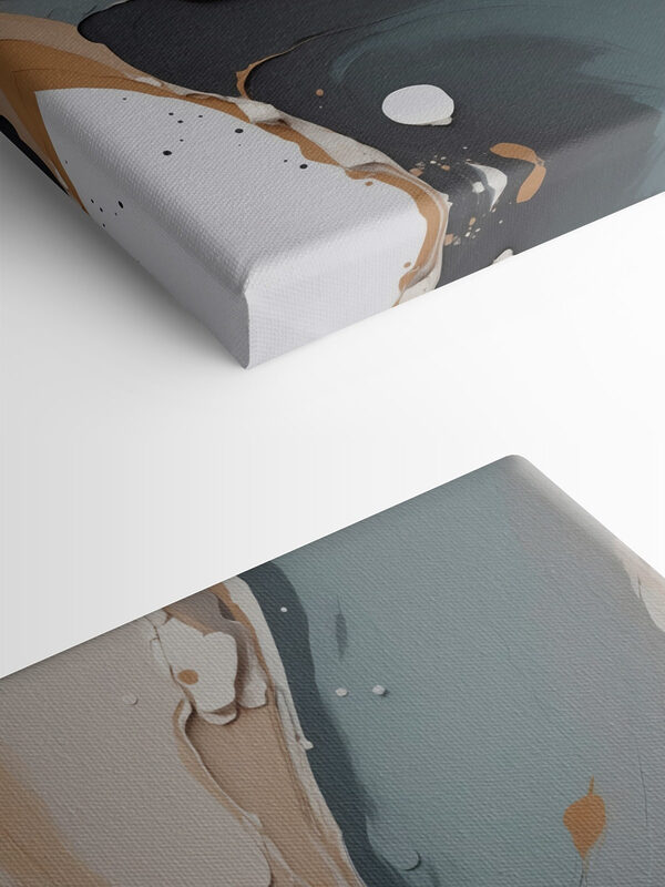 Fluid shapes in soothing earth tones