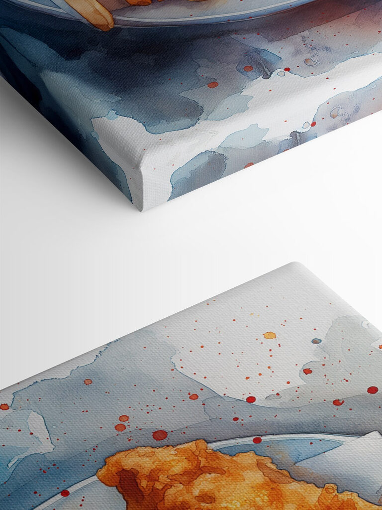 Plate of chicken strips and fries