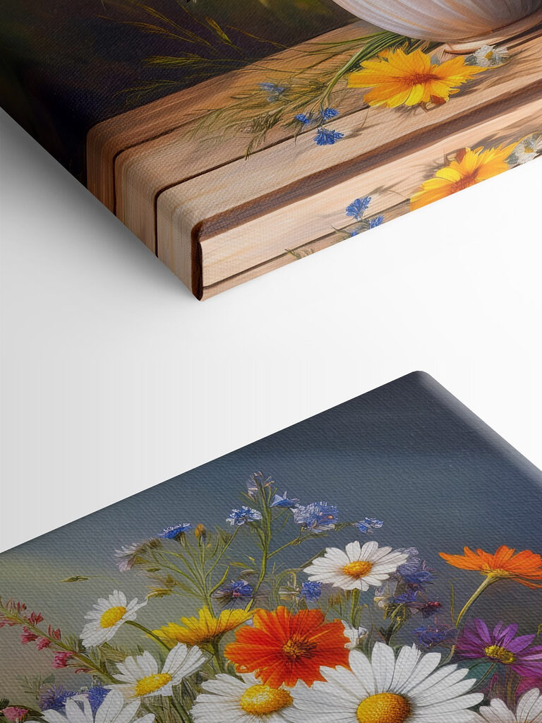 Painting of a vase of flowers