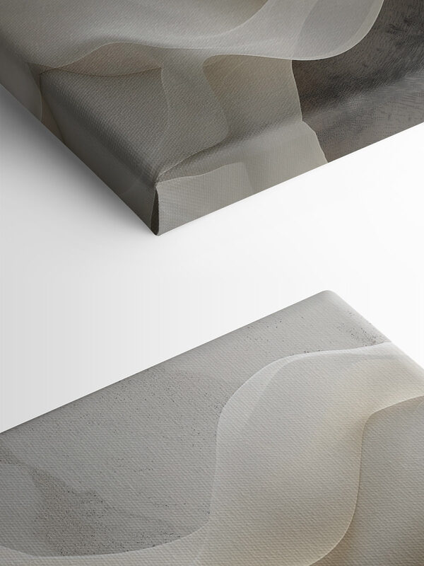 White fabric with wavy folds White fabric with wavy folds