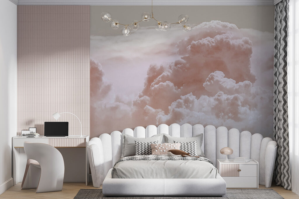 A pink clouds in the sky A pink clouds in the sky