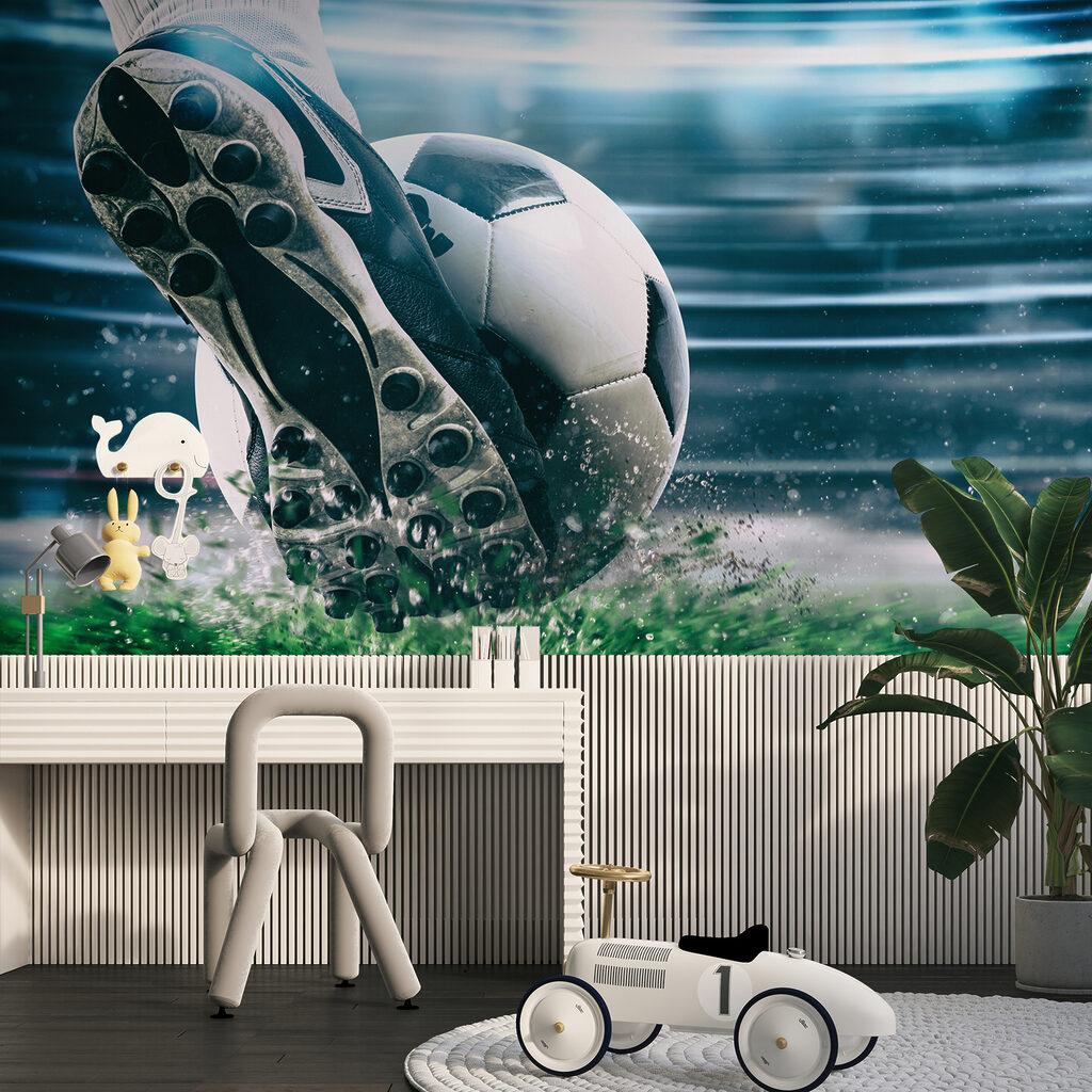 A football ball kicking a ball A football ball kicking a ball