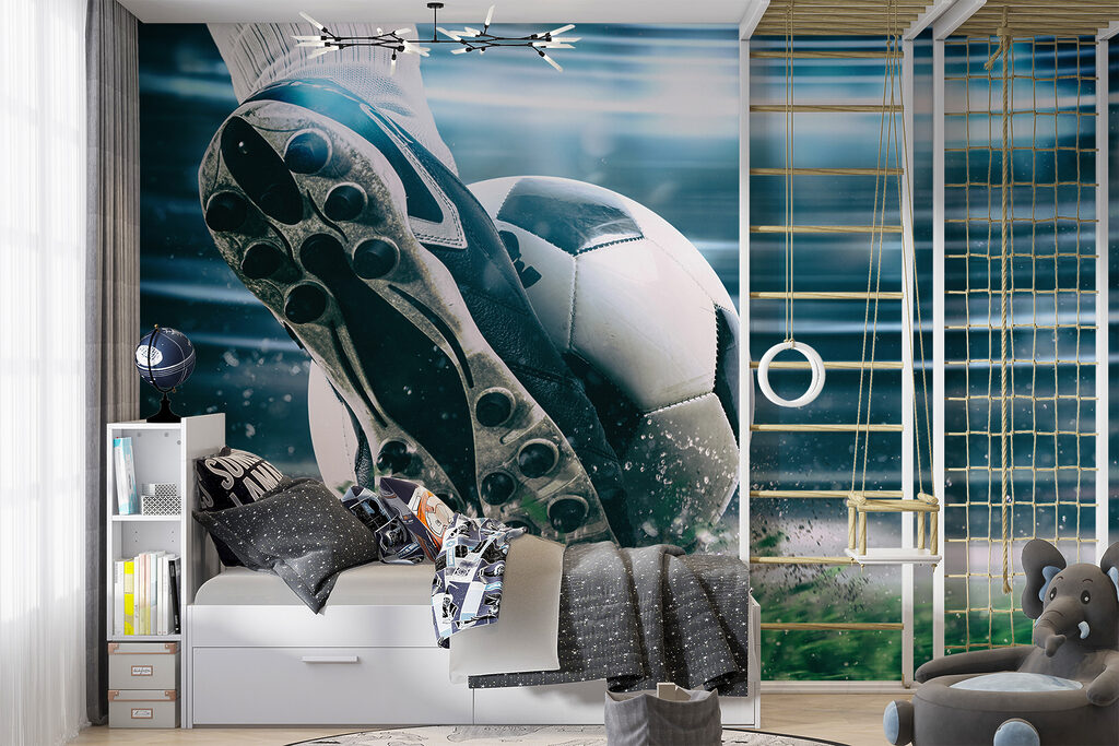 A football ball kicking a ball A football ball kicking a ball