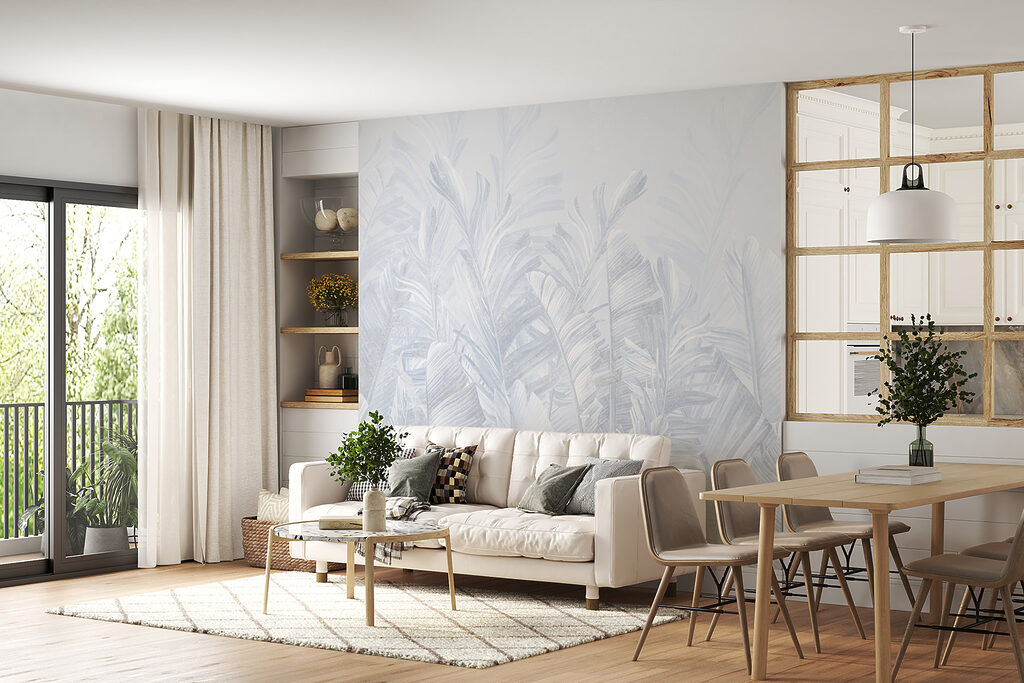 A white leafy pattern A white leafy pattern