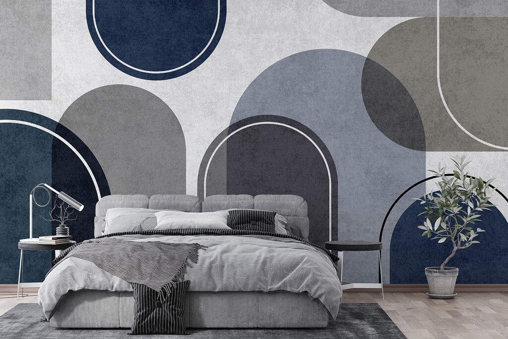 Modern abstract shapes in muted tones Modern abstract shapes in muted tones