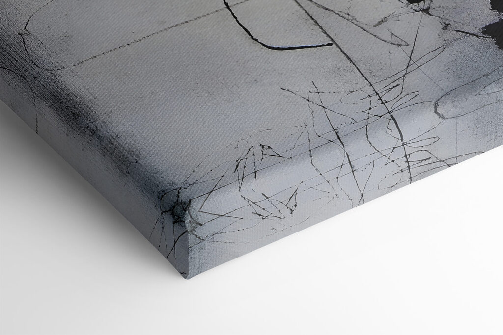 A black and white image of a person's face