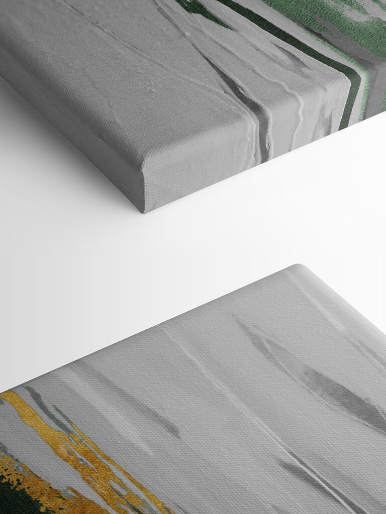 Emerald strokes on textured canvas Emerald strokes on textured canvas