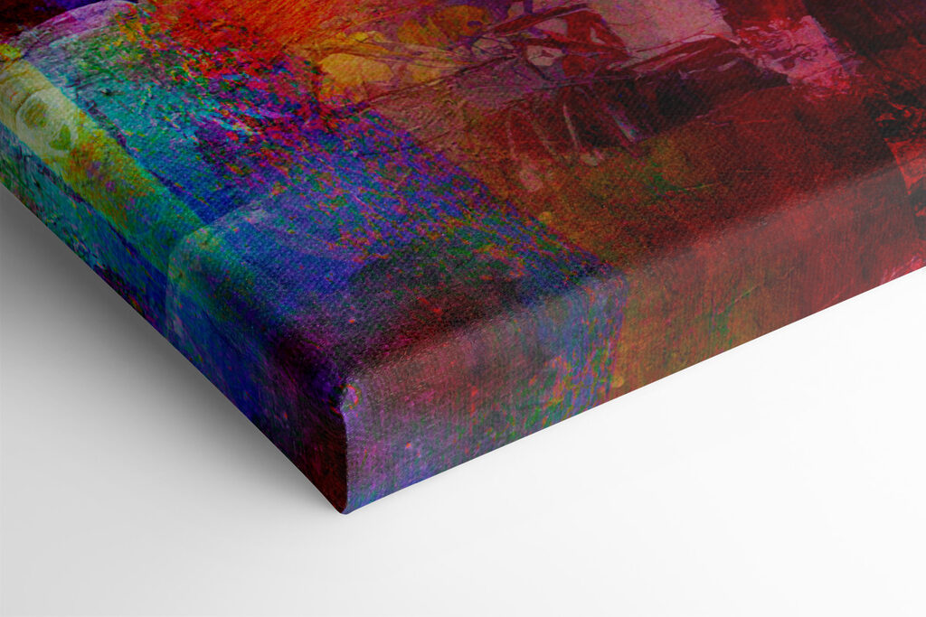 A colorful painting of a city A colorful painting of a city