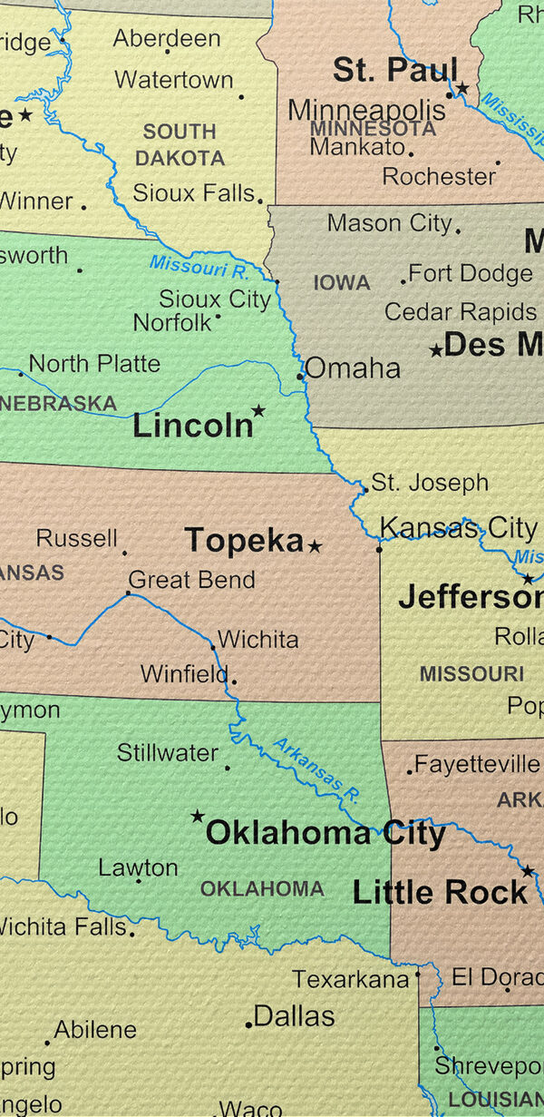 A map of the united states A map of the united states