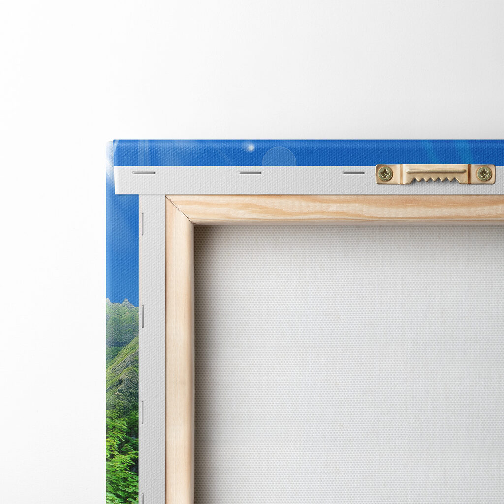 A waterfall with birds flying over it A waterfall with birds flying over it