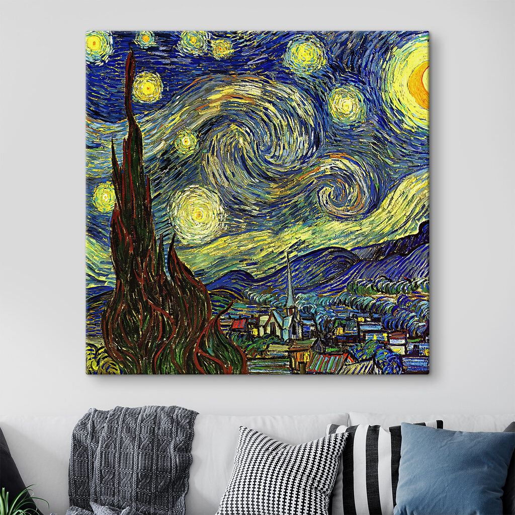 A painting of a starry night A painting of a starry night