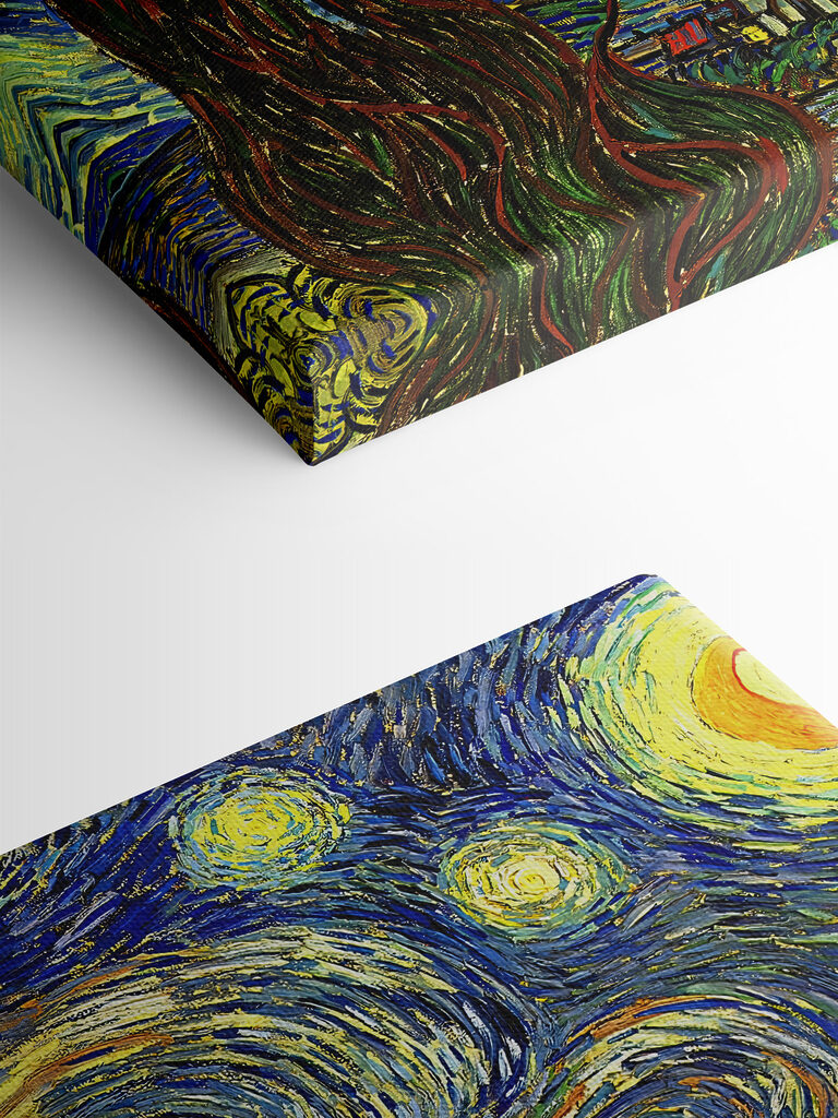 A painting of a starry night A painting of a starry night