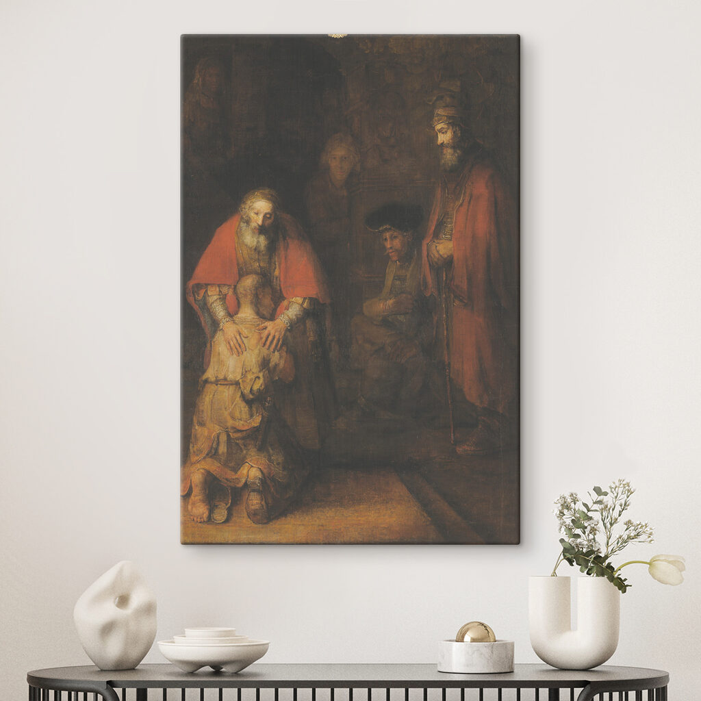 A painting of a group of people A painting of a group of people