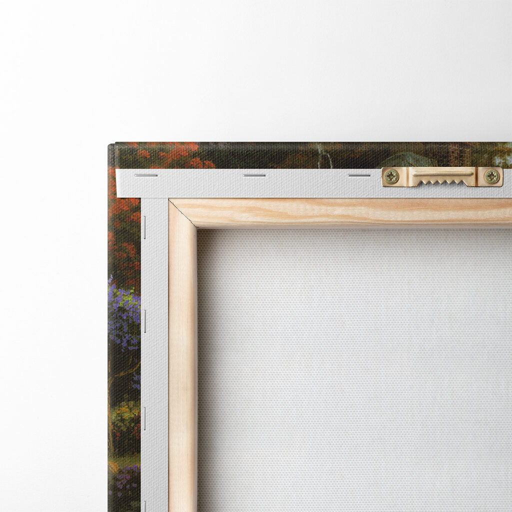 A painting of a cottage by a river A painting of a cottage by a river