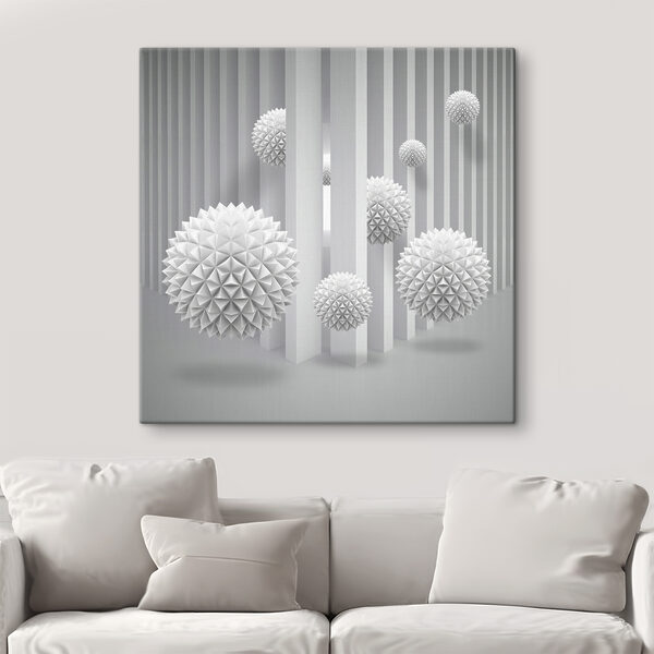White balls in a room White balls in a room