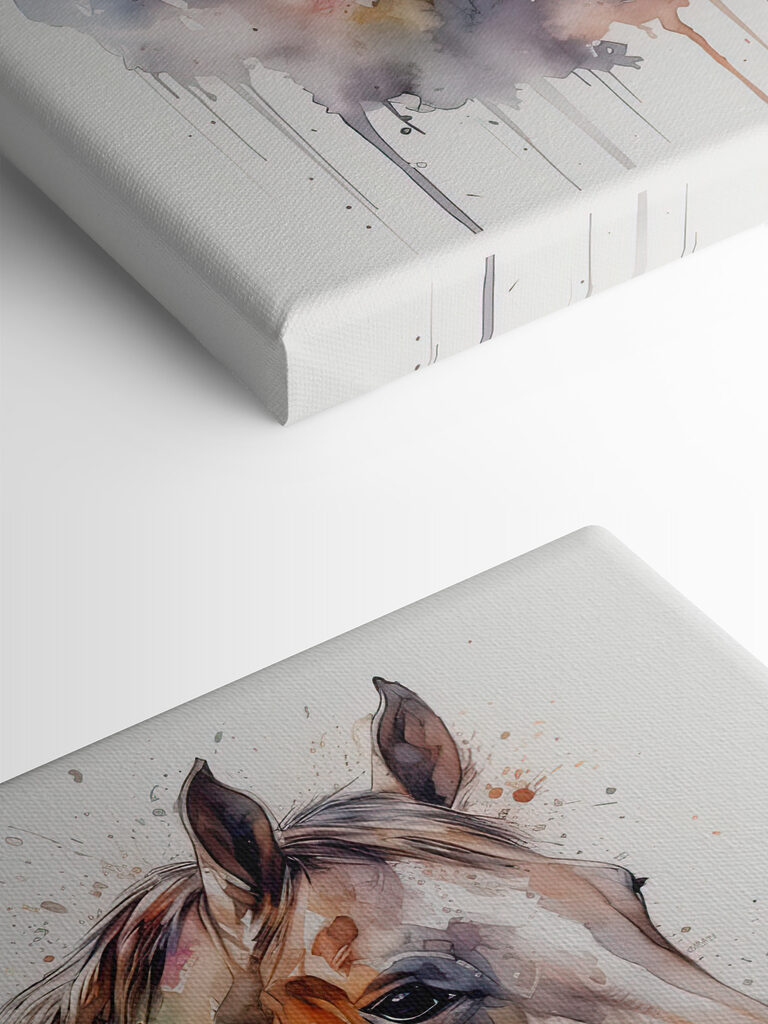 A painting of a horse