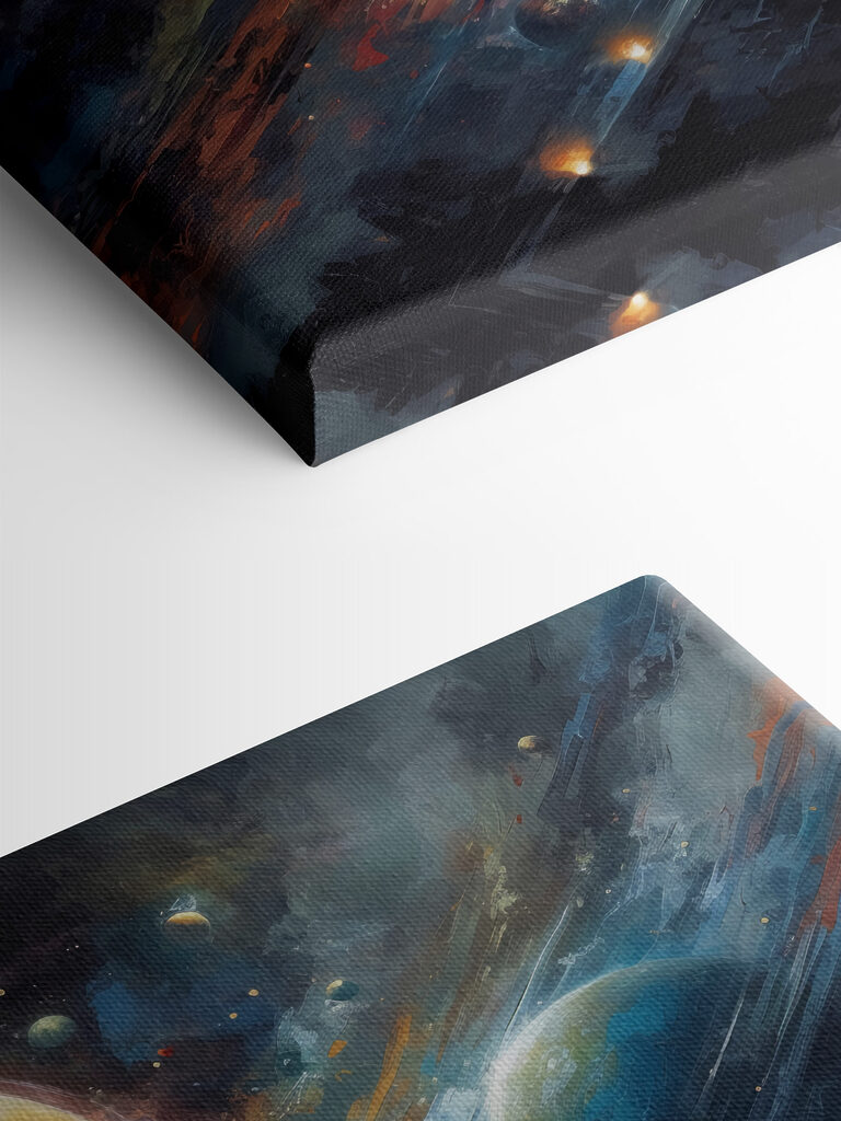 Planets in space with planets and stars Planets in space with planets and stars