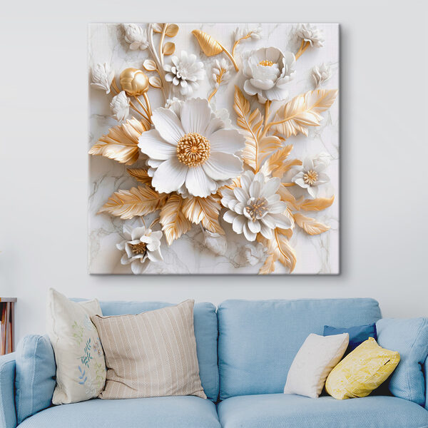 Elegant Floral Design in Cream and Beige Elegant Floral Design in Cream and Beige