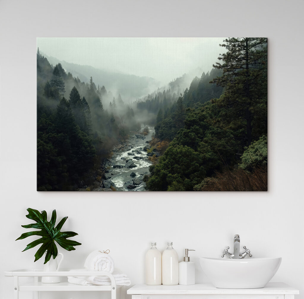 A river running through a forest A river running through a forest
