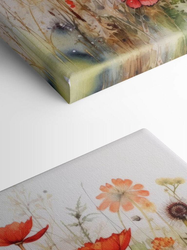 A painting of flowers and plants A painting of flowers and plants