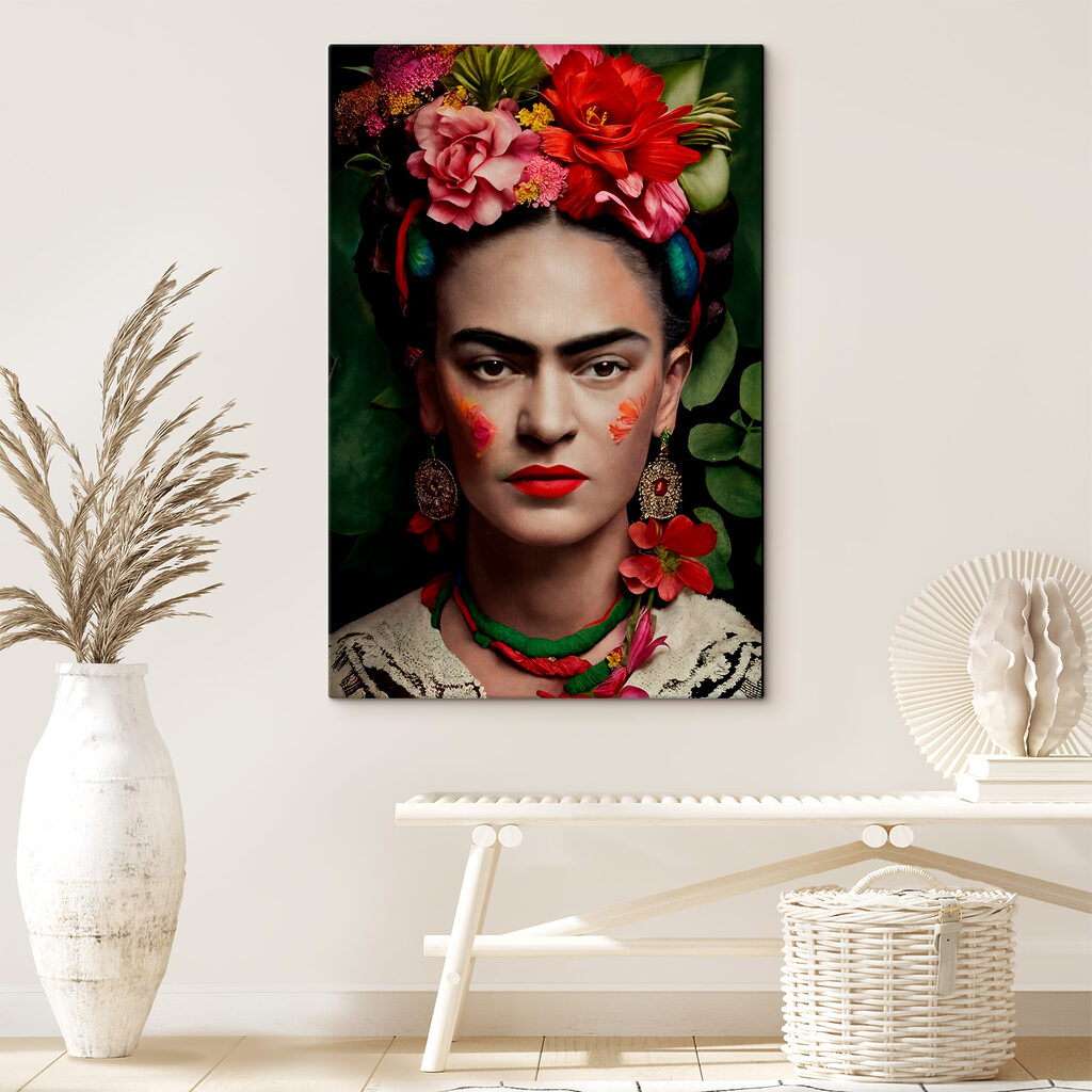 A woman with flowers in her hair A woman with flowers in her hair