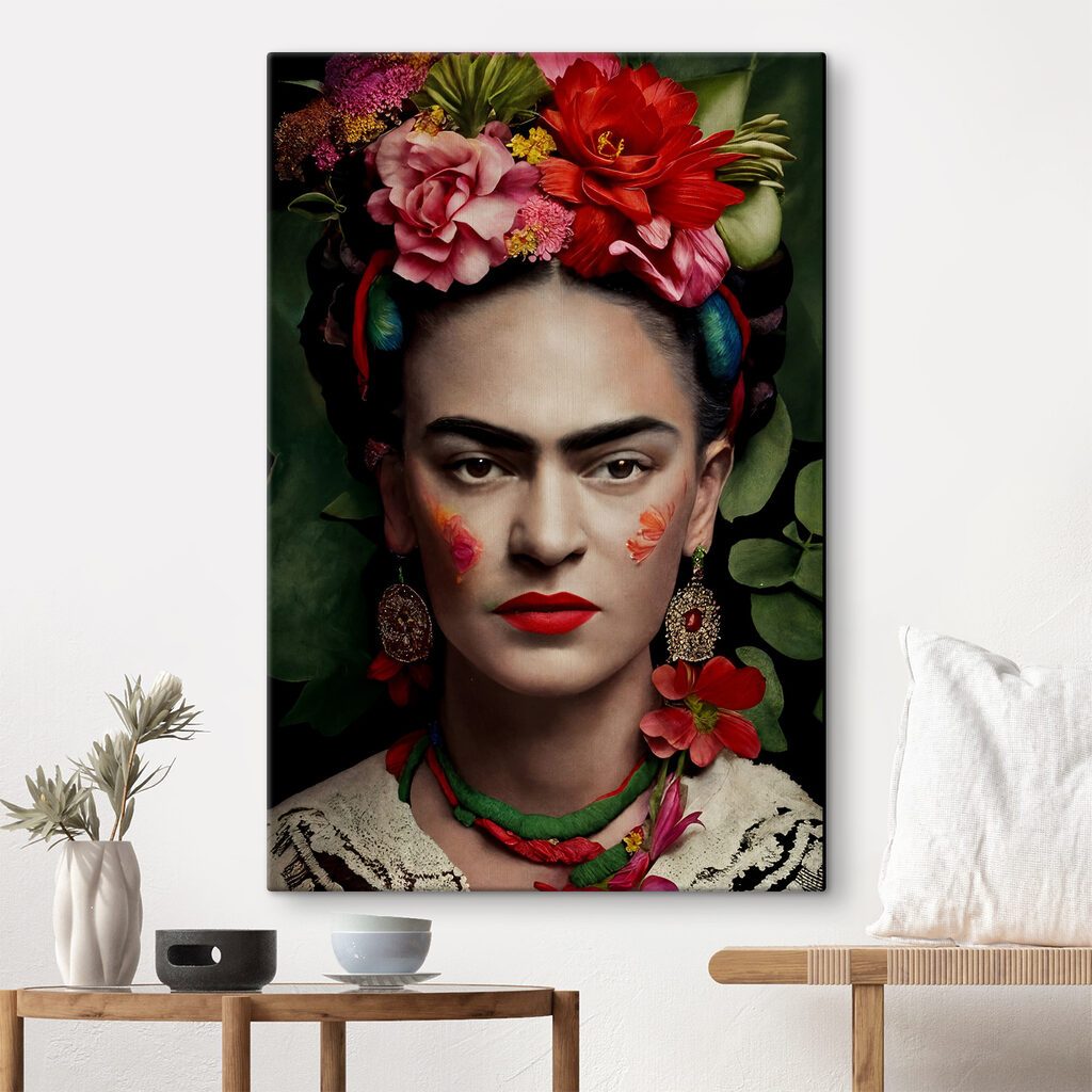 A woman with flowers in her hair A woman with flowers in her hair