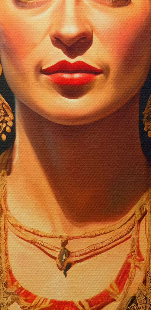 A woman with flowers in her hair A woman with flowers in her hair