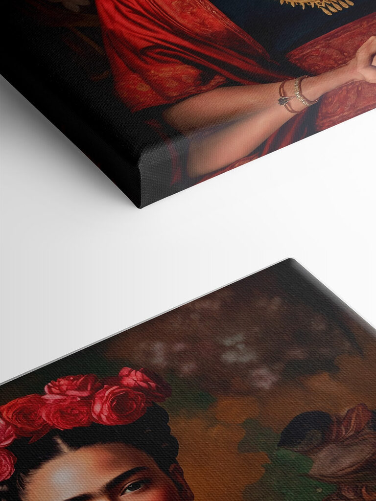 A woman with flowers in her hair