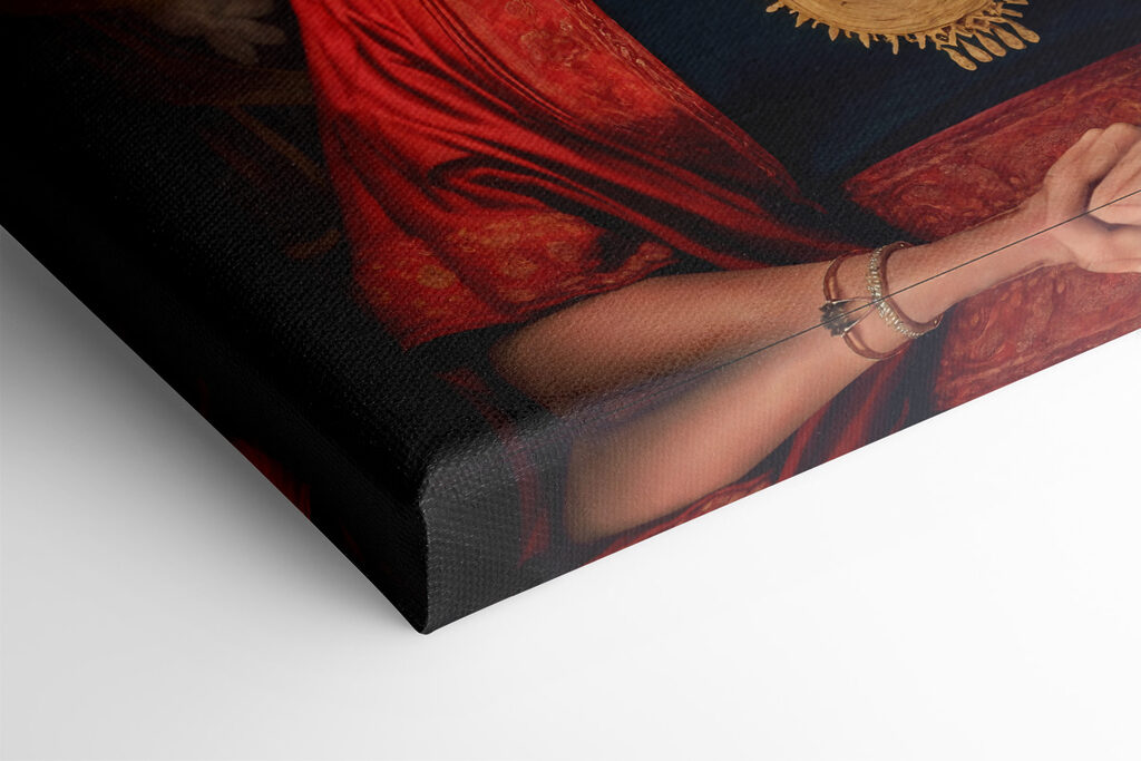 A woman with flowers in her hair