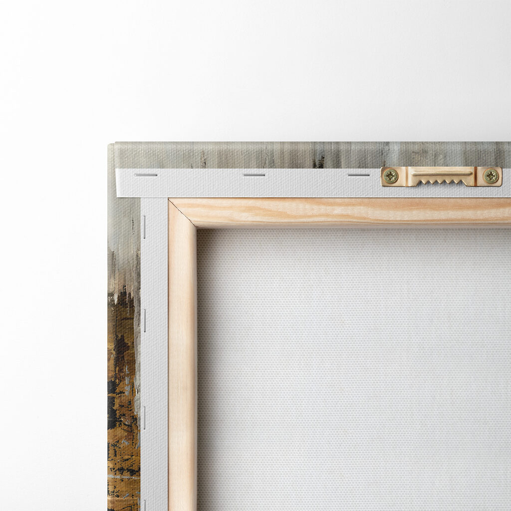 A close up of a painting