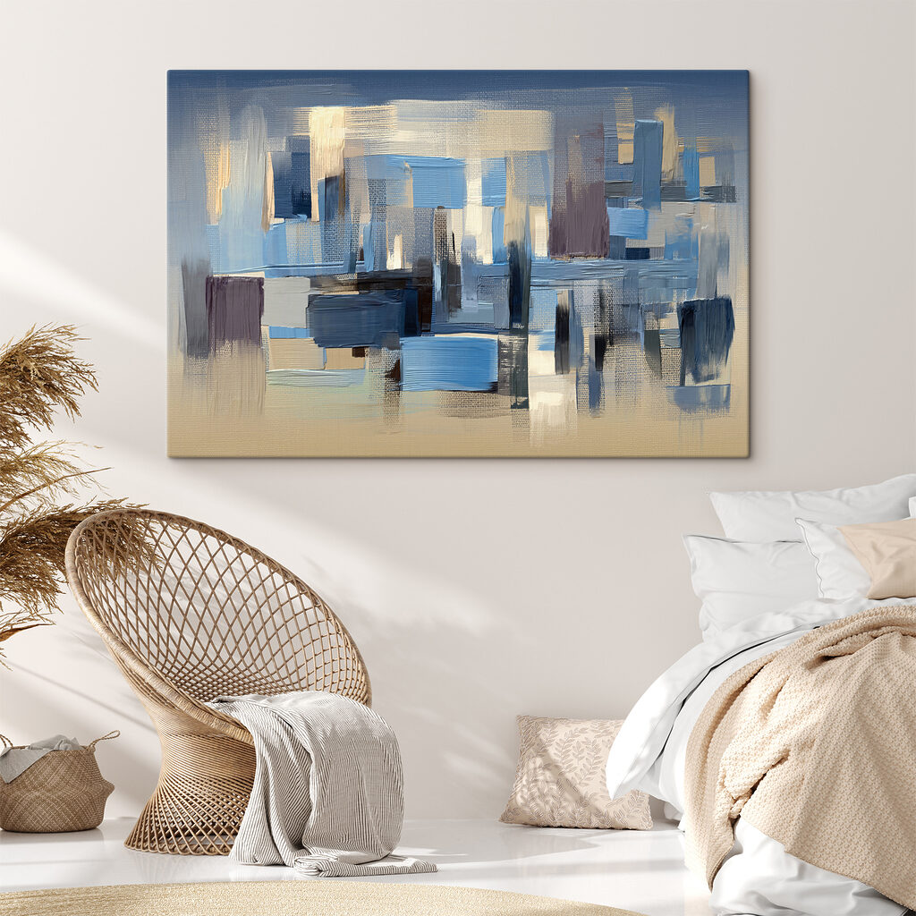 A painting of a city A painting of a city