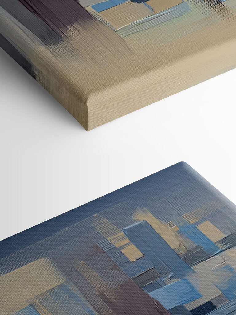 A painting of a city A painting of a city