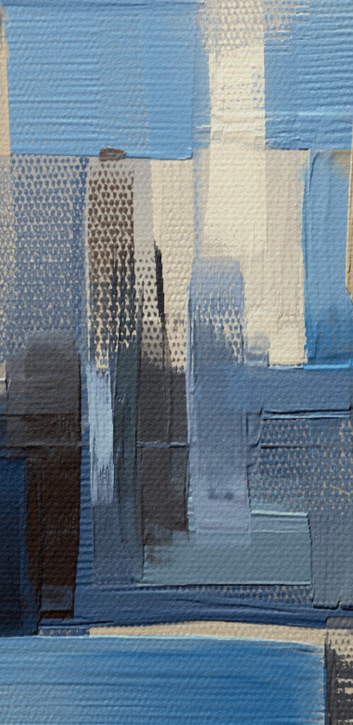 A painting of a city A painting of a city