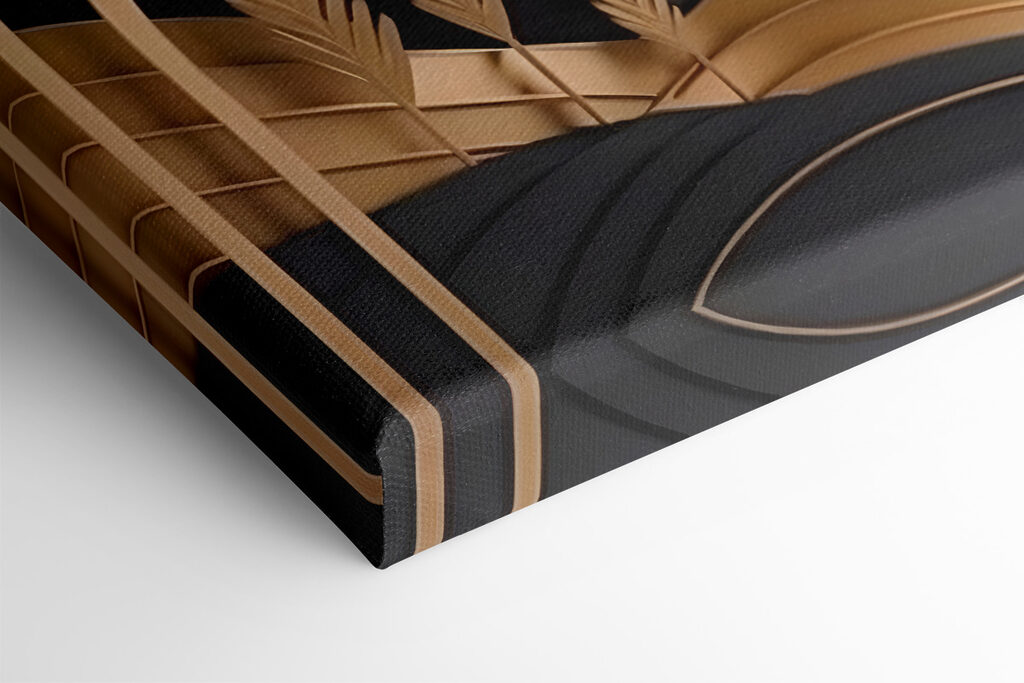 A paper cut out of a mountain landscape A paper cut out of a mountain landscape