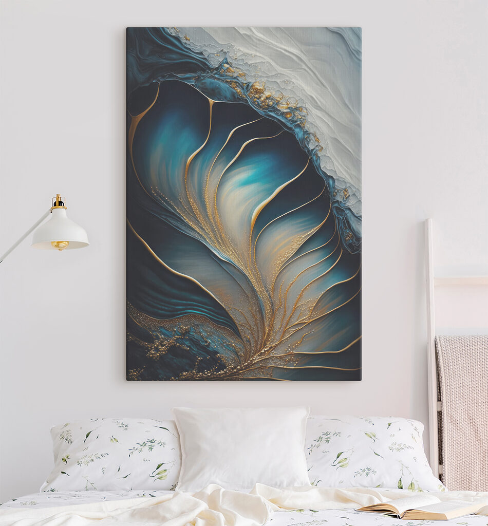 A close up of a painting A close up of a painting