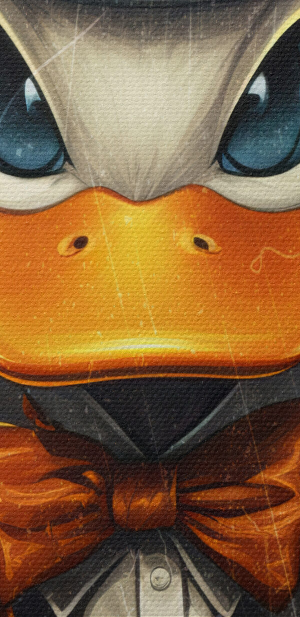 A duck wearing a suit and hat