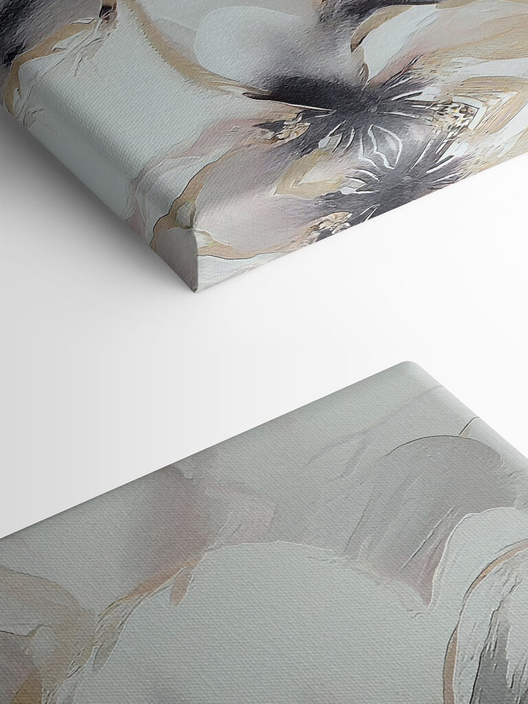 A painting of a flower