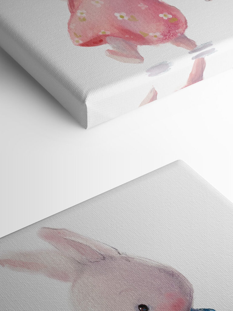 A group of bunnies holding hands A group of bunnies holding hands