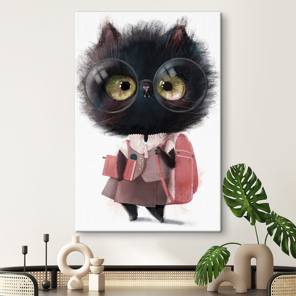 A cat wearing glasses and a school uniform A cat wearing glasses and a school uniform
